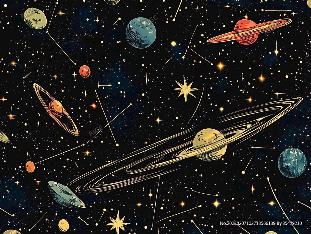 宇宙天文炫彩底紋