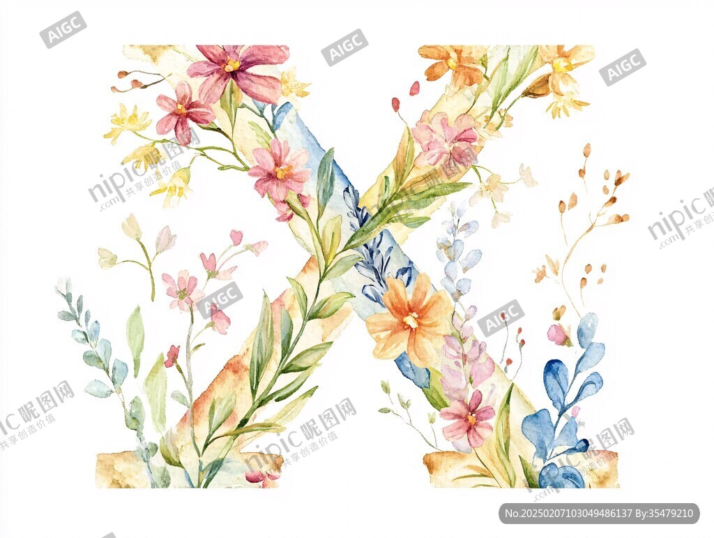 異形kt板水彩花朵