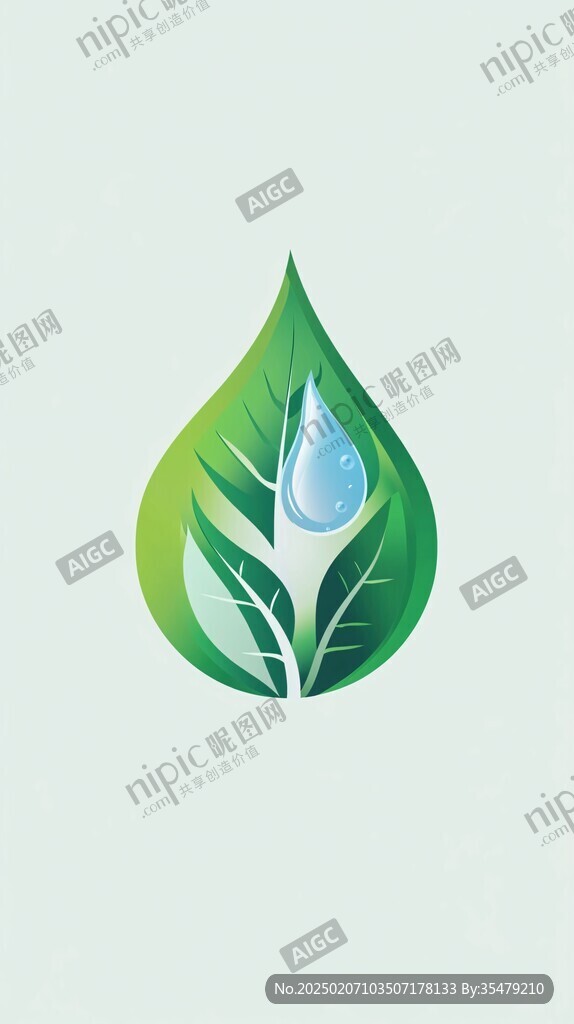 樹葉水滴logo