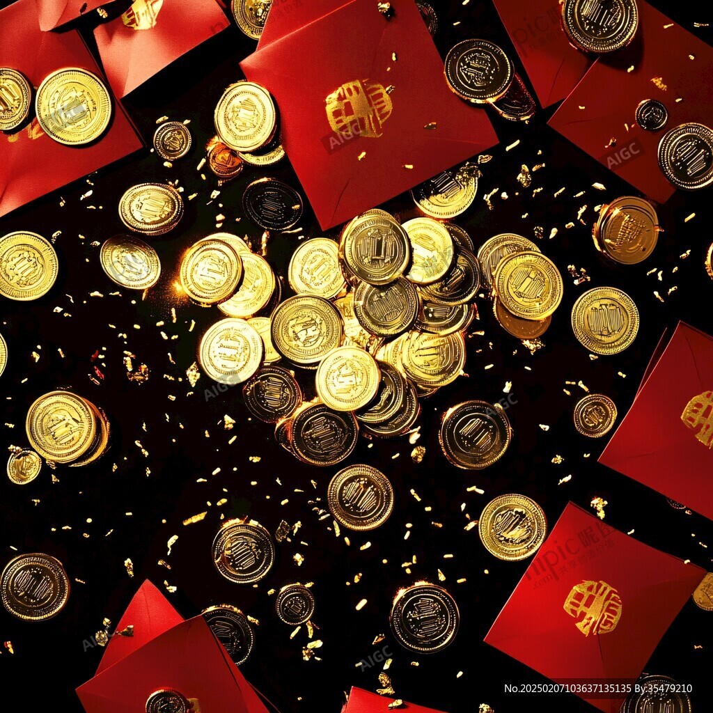 紅包金幣背景