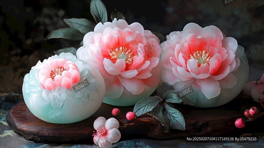 陶瓷牡丹花