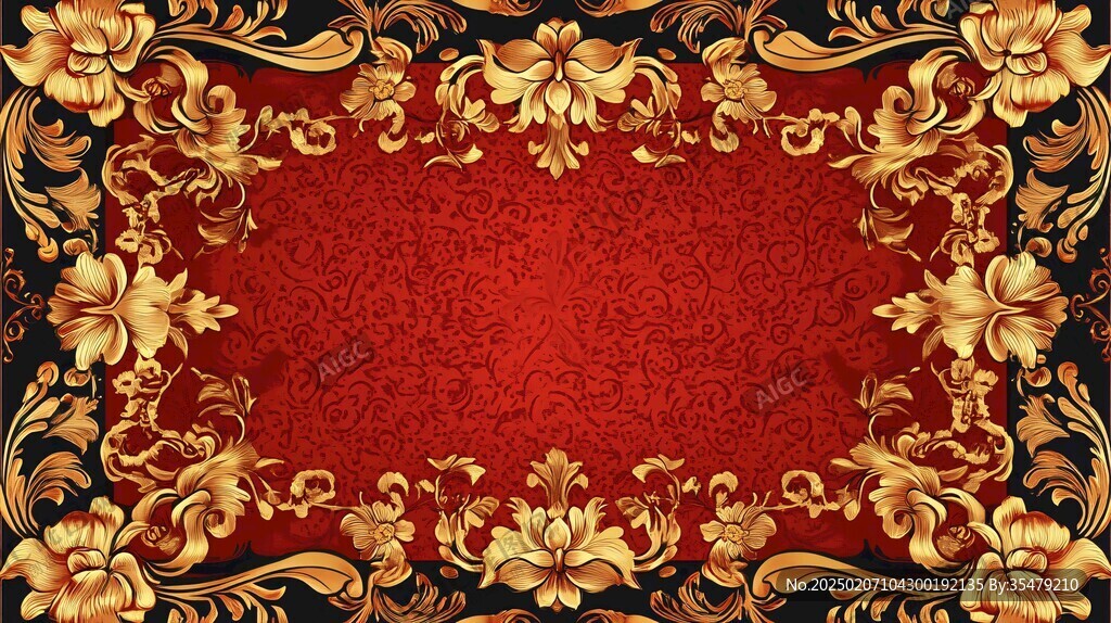 紅金色歐式背景