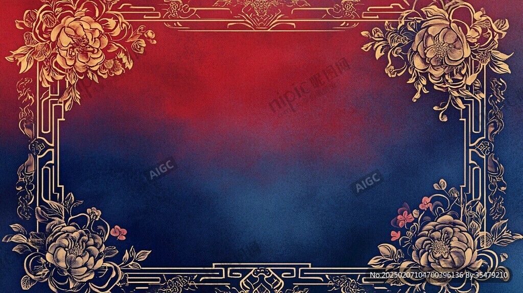 紅藍(lán)色婚禮背景