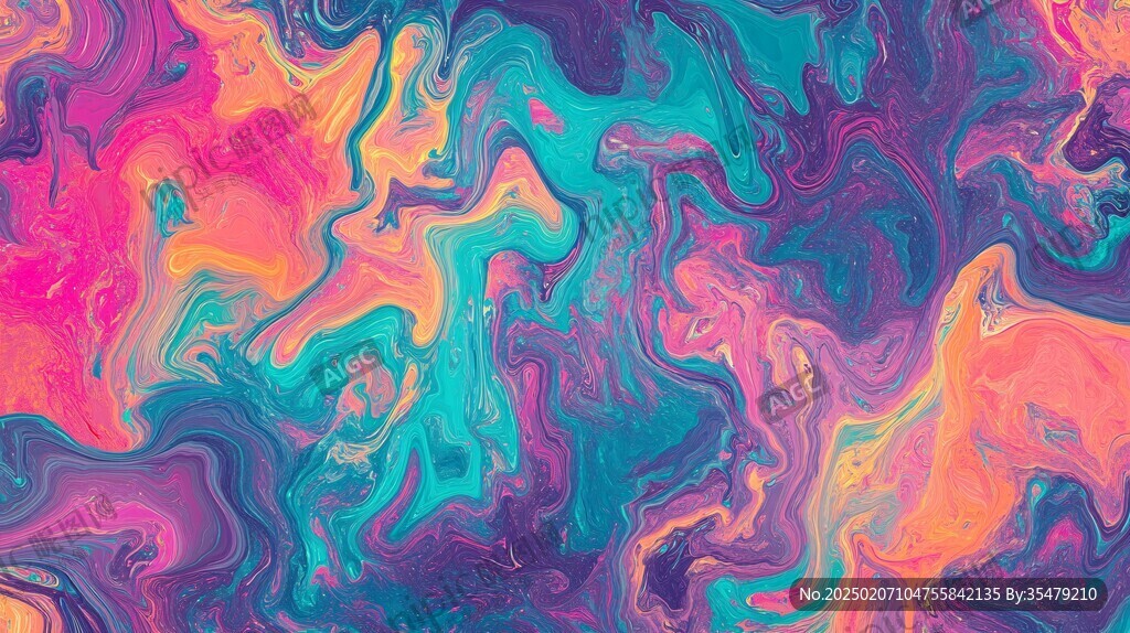 漸變抽象流體畫