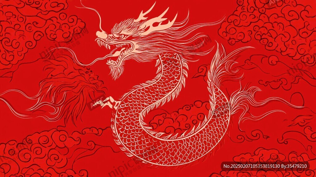 龍年包裝插畫