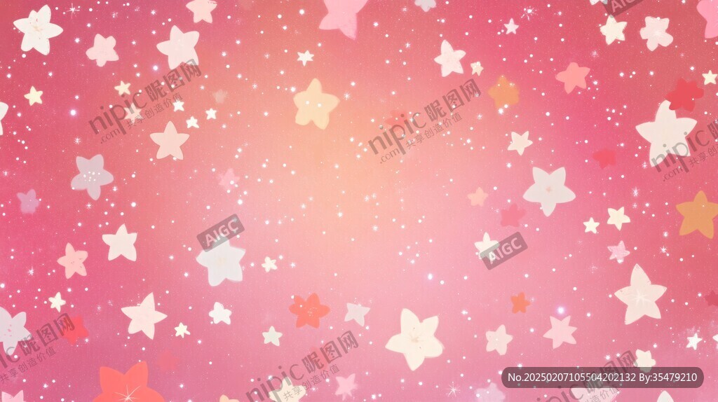 粉色唯美星光