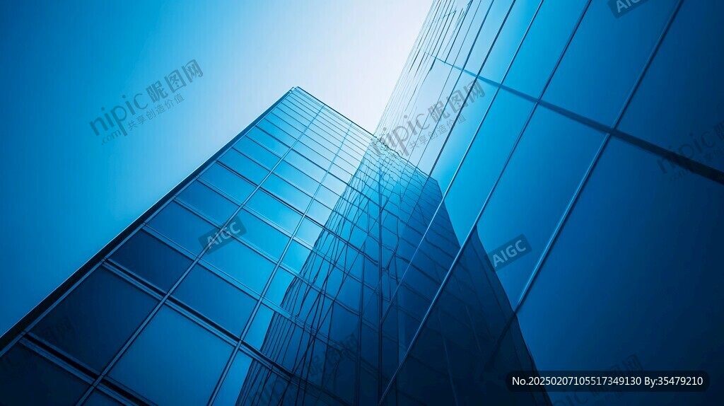 寶石藍玻璃建筑