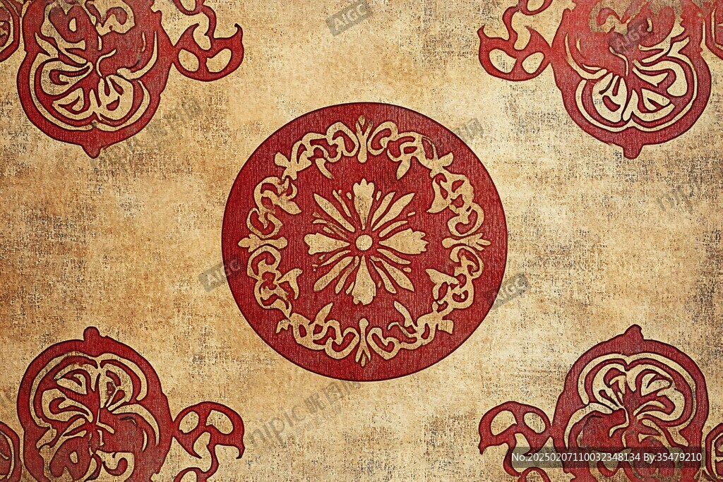 復(fù)古地毯地毯花紋藝術(shù)