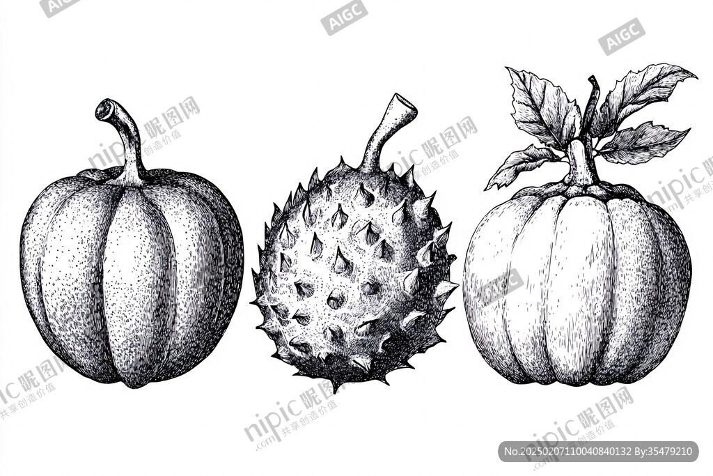 水果素描畫