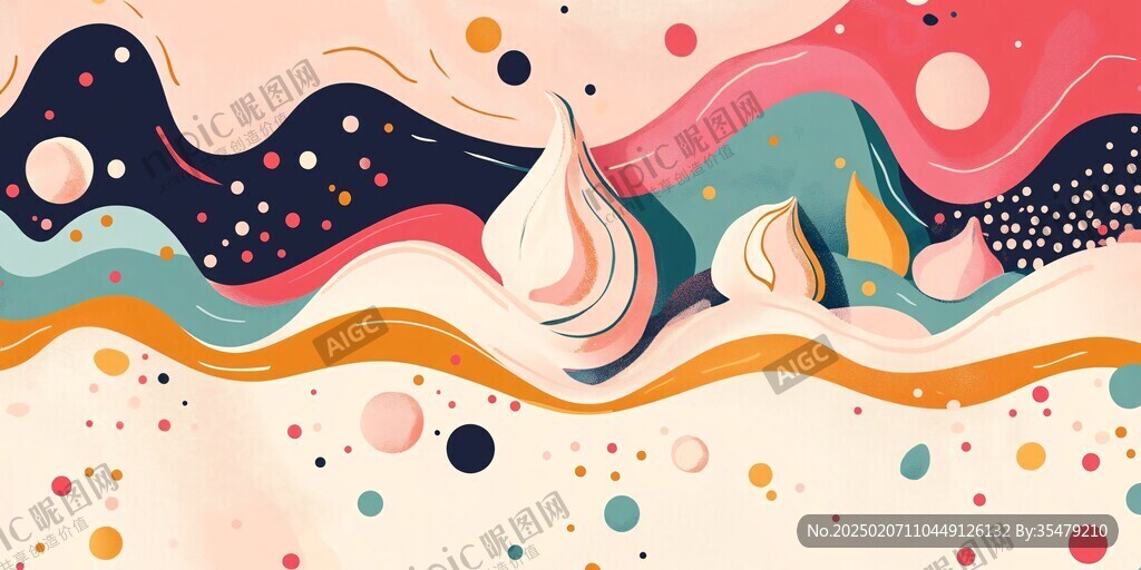 流體元素插畫