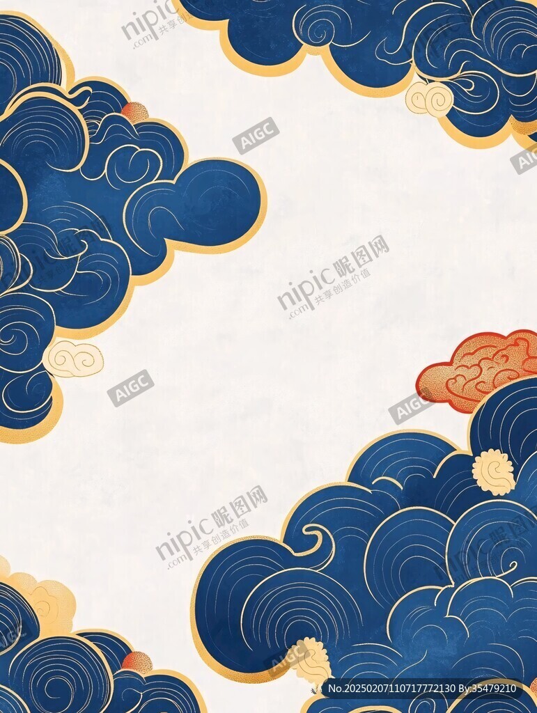 日式浪花背景