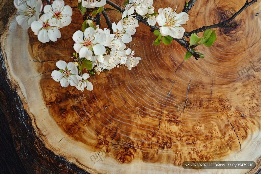 桃花樹樁