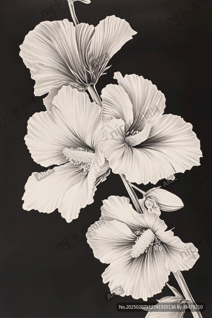 扶桑花手繪