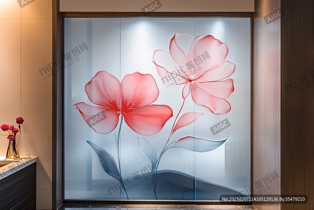 藝術花玻璃