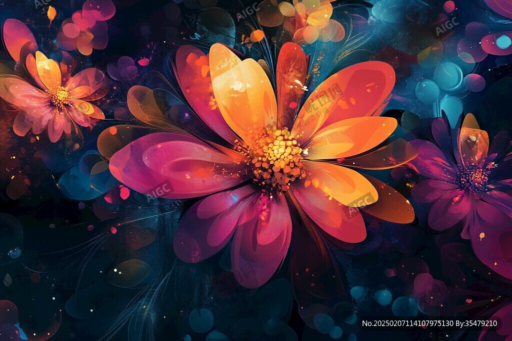 炫彩花朵壁紙