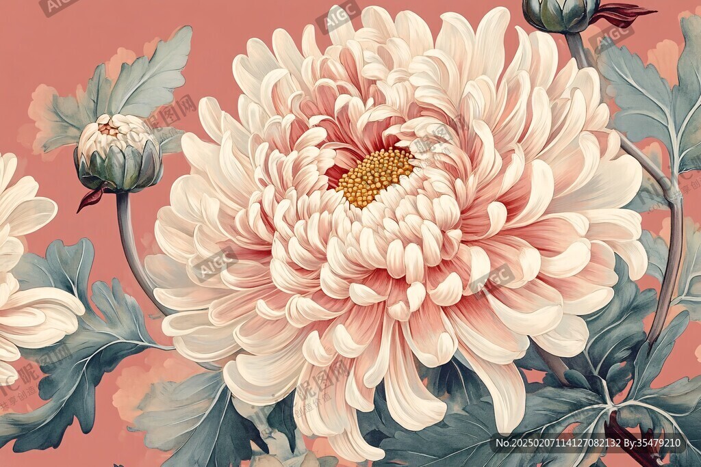 菊花包裝插畫