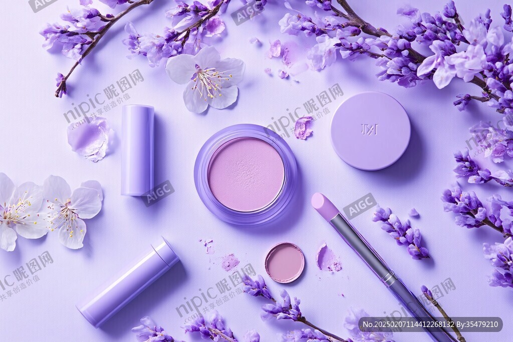 紫色藍(lán)色護(hù)膚品