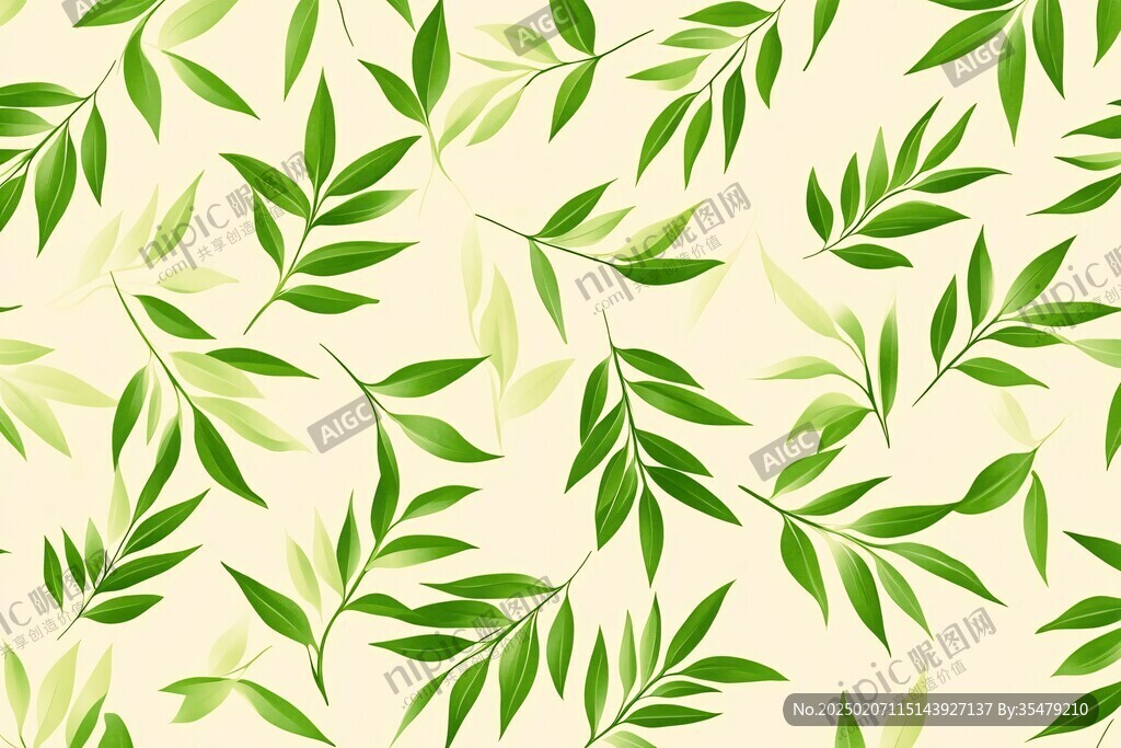 自然枝葉墻紙花紋