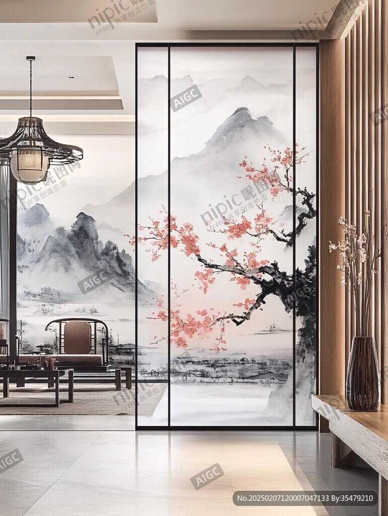 藝術(shù)玻璃山水畫