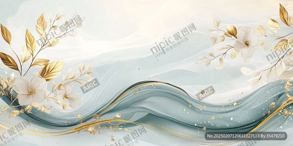 飄逸金線背景墻
