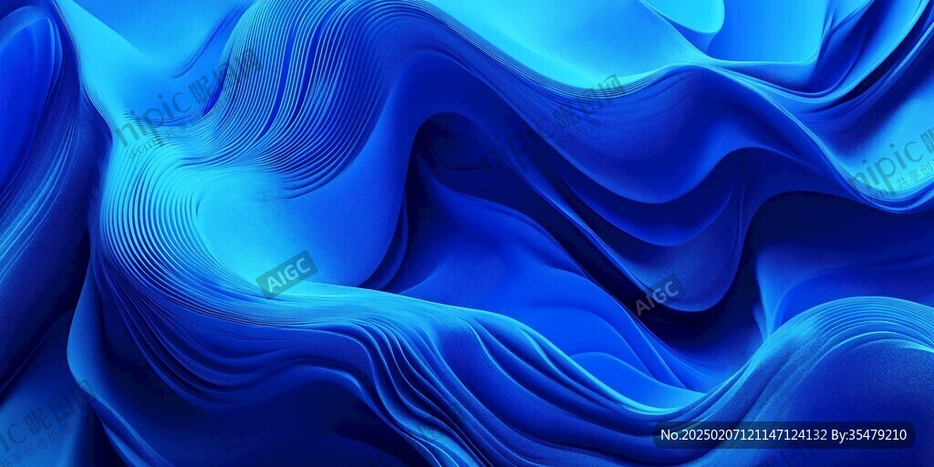 科幻感藍色流動感背景