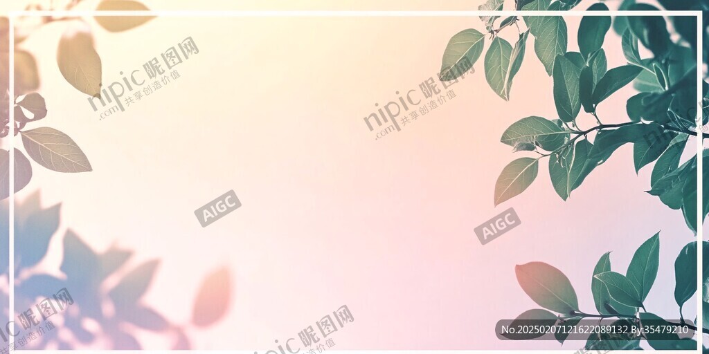 唯美枝葉背景