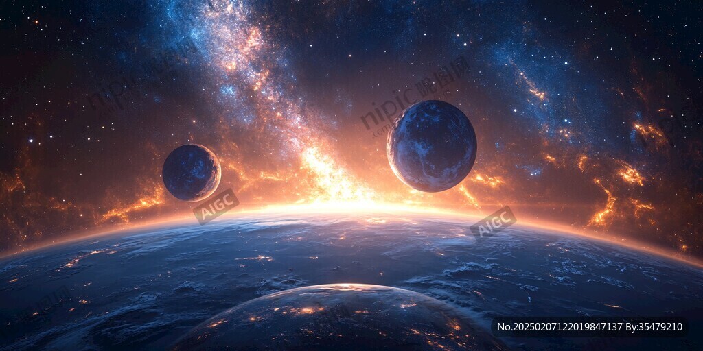 唯美宇宙會(huì)議背景