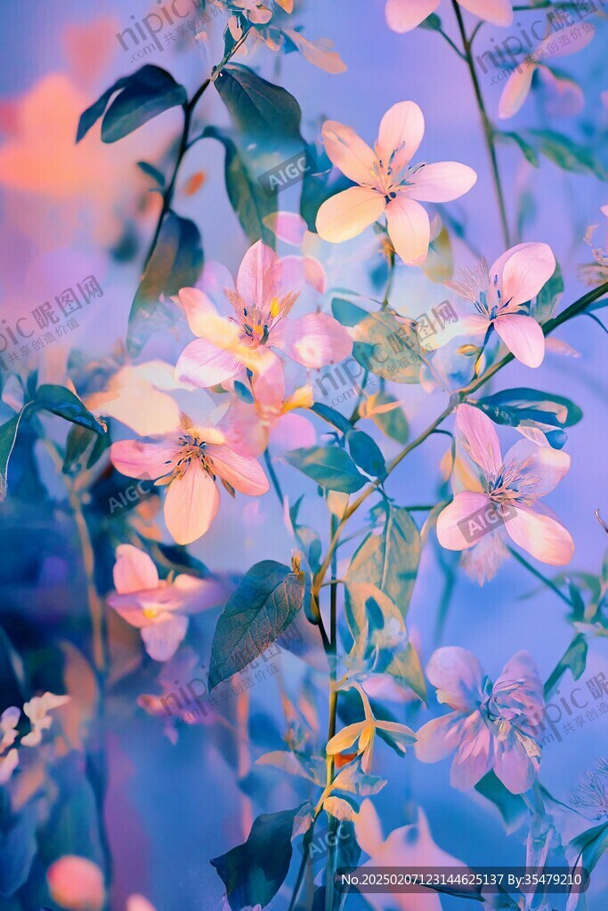 光影丁香花