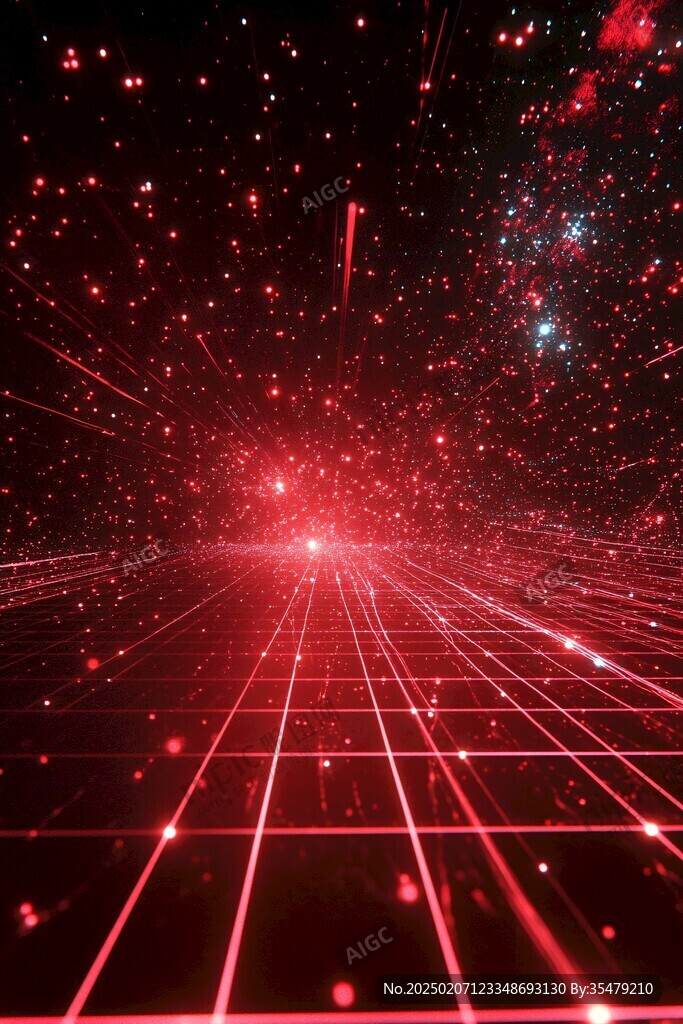紅色科技感光暈光