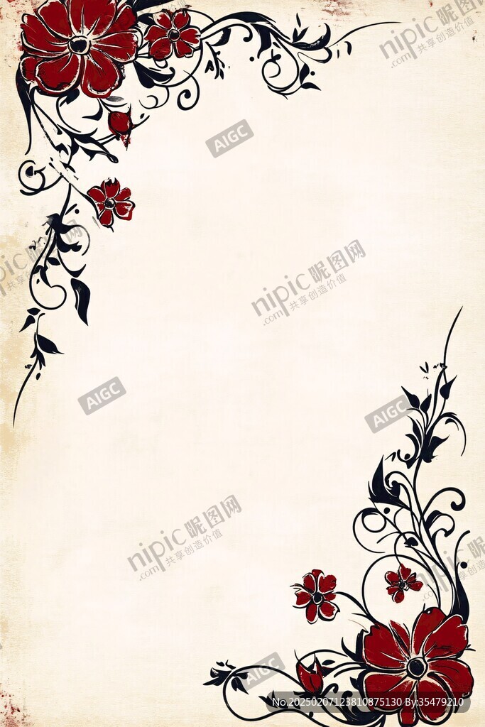 花紋背景邊框