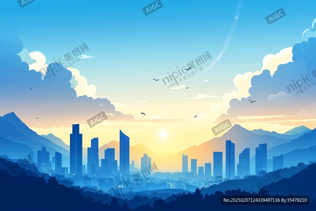 洛杉磯插畫宣傳背景