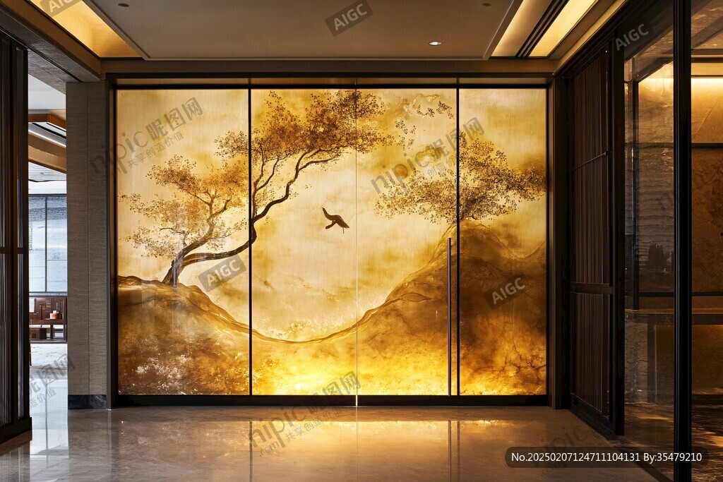 端景壁畫背景墻