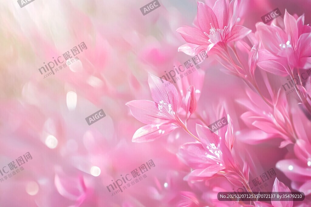 粉色百合花背景