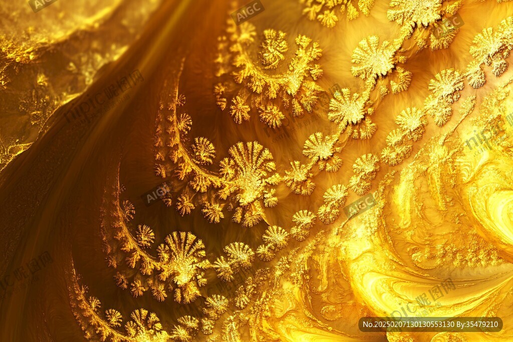 金色緞布綢布花紋