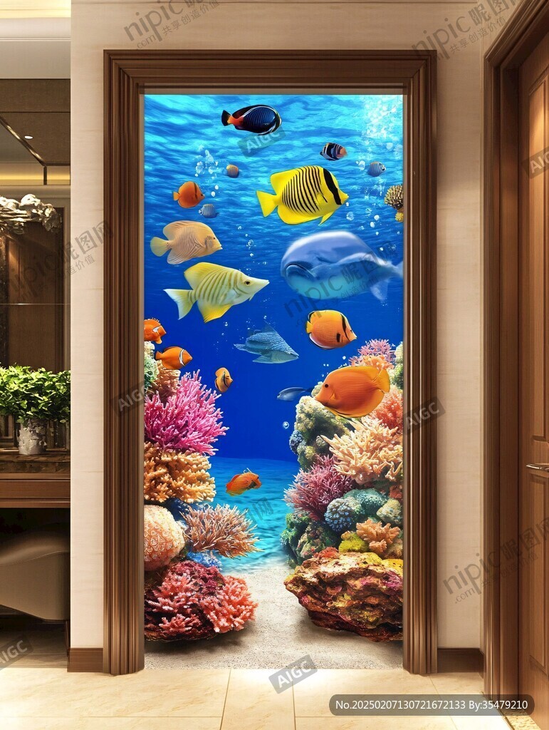 海洋3d地貼畫(huà)