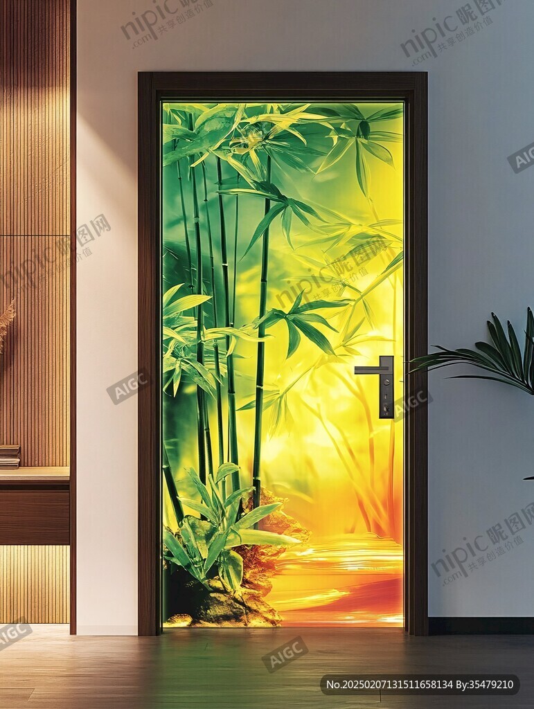 端景走廊背景墻壁畫(huà)