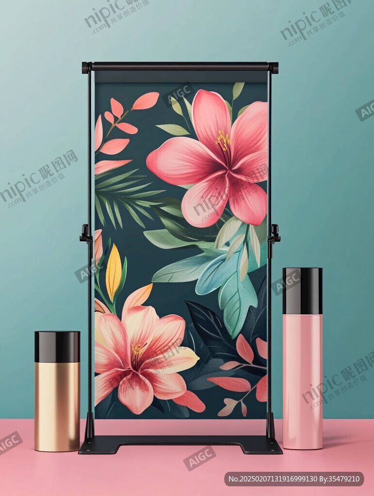 化裝品包裝插畫