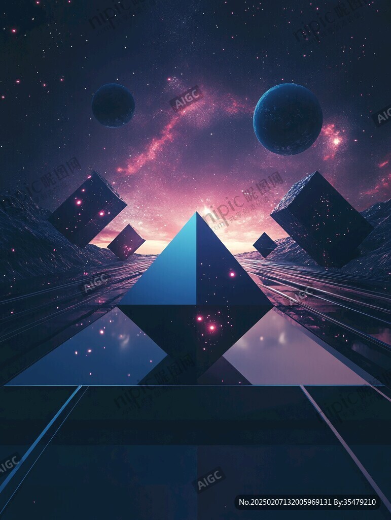 科幻場景科幻海報背景