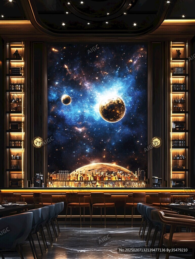 星球室內背景墻