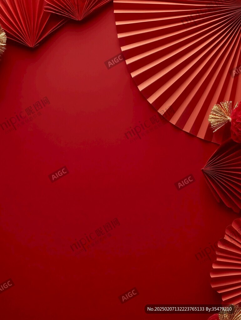 春節(jié)新年紅色物料背景