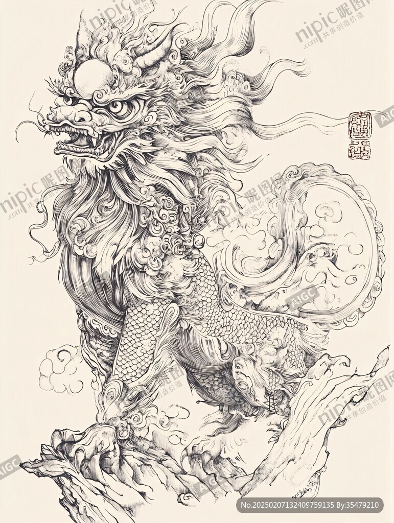 龍年插畫手繪
