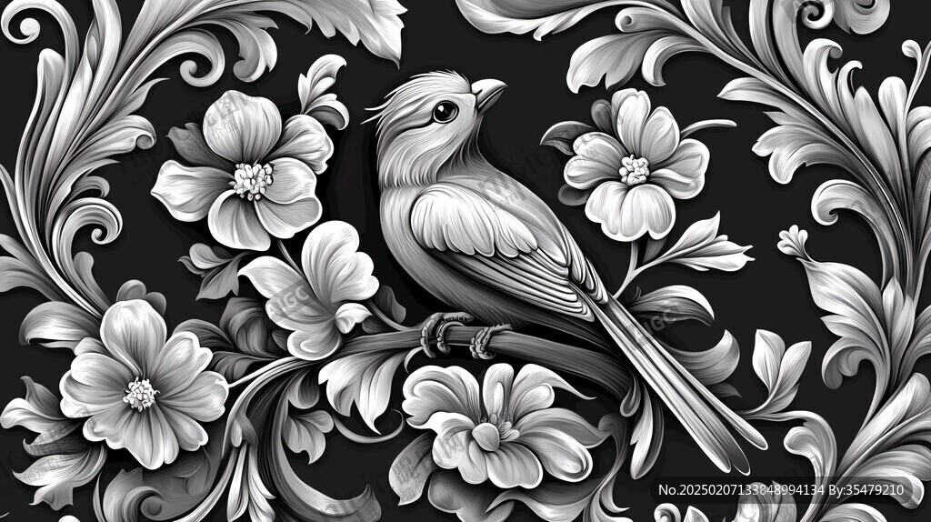 歐式花鳥裝飾
