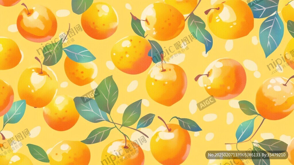 秋梨枇杷插畫