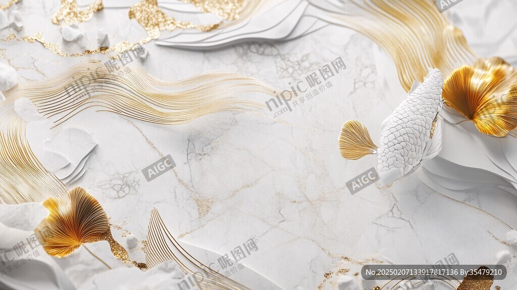 3d浮雕金魚鯉魚