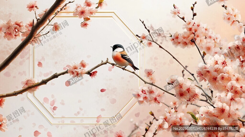 唯美花鳥(niǎo)背景