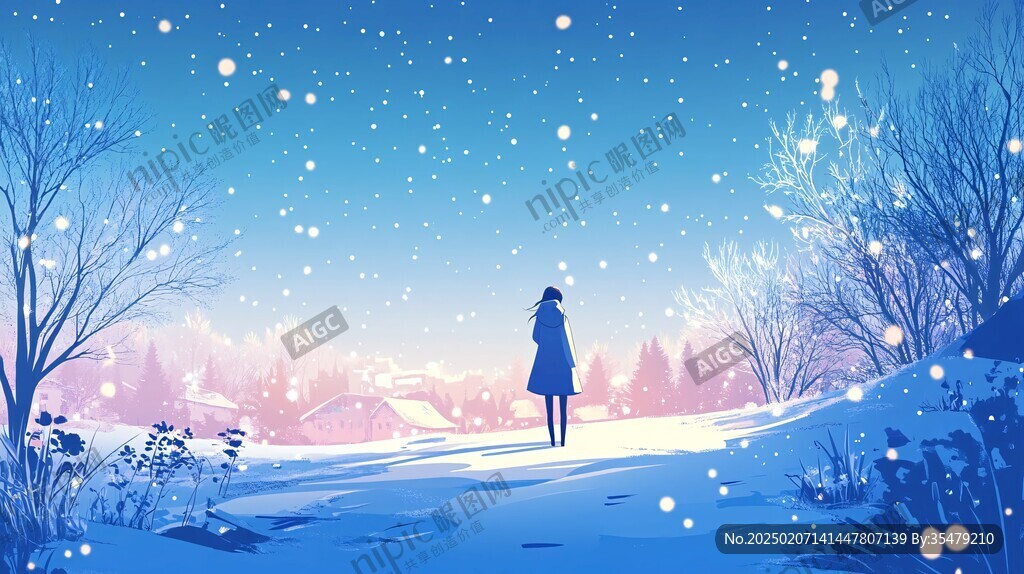 雪景插畫