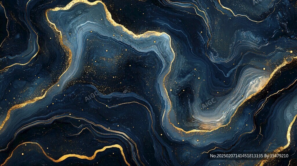 金色抽象流體紋理背景