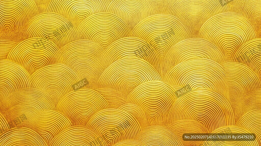 金色筒瓦背景
