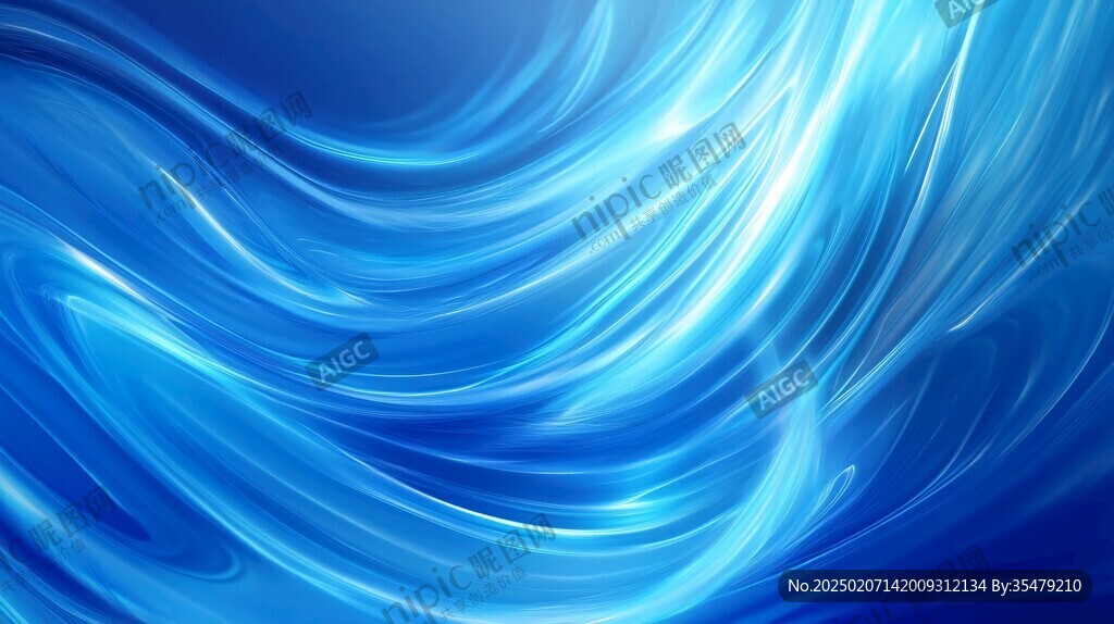 科幻感藍色流動感背景