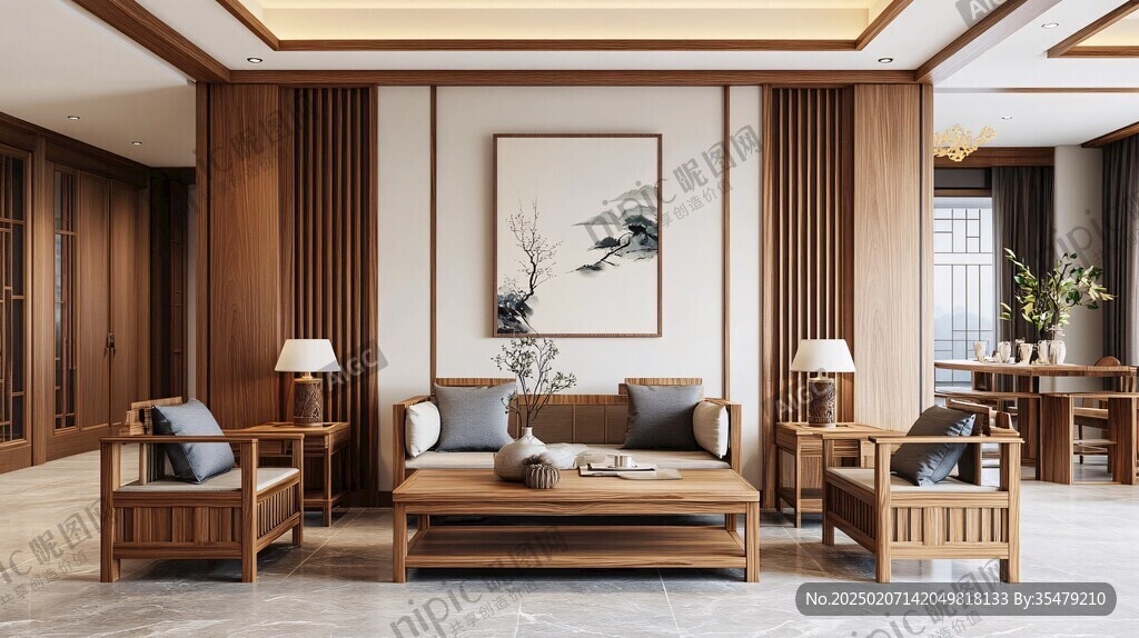 原木定制會(huì)客廳